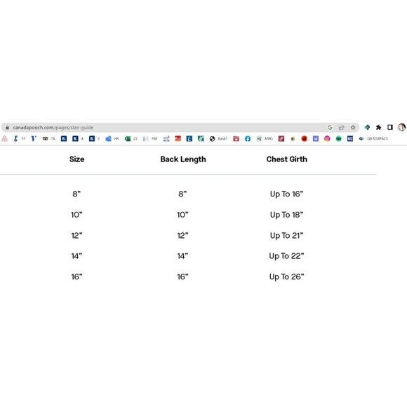 Canada Pooch Dog Pajamas NWOT‎ Size 20 - Picture 4 of 5